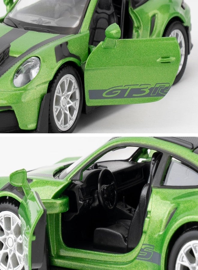 RMZ City 1:36 Scale Porsche 911 GT3 RS Model Cars, Diecast Pull Back Vehicles, Model Toy Cars, Doors Open, Collection Kids Toy for Aged 3 and up, Gift Green - Image 4